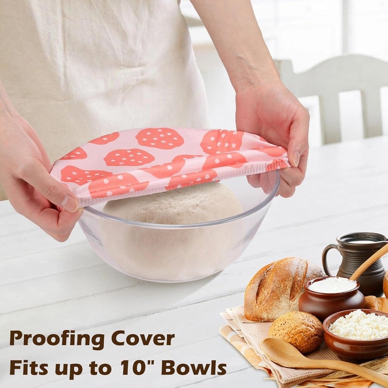 Revahope 2 Pack Reusable Bread Bags for Homemade Bread, 17"×13" Sourdough Bread Storage Bags with Bowl Cover - Keep Loaf Fresh and Easy to Wash(Cookie Style) - Image 5